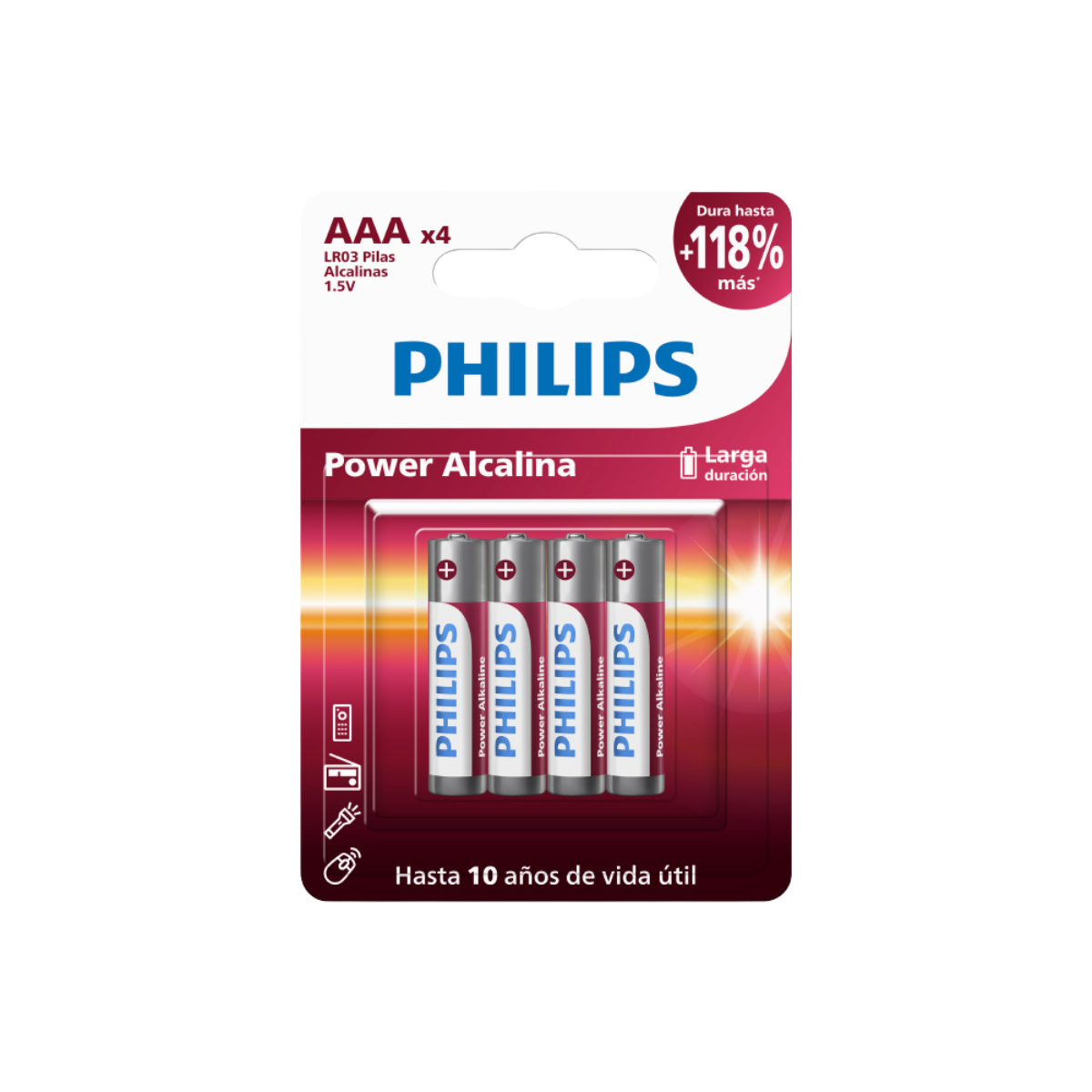 PHILIPS AAAx4 ALCALINA